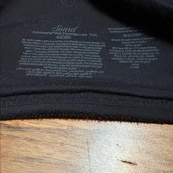 Soma Embraceable Perfect Coverage Bra Lot of 4 Black Taupe Plus Size 42DD/42DDD - Picture 14 of 16